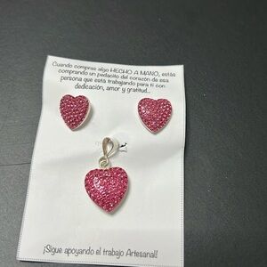 Crystal heart set